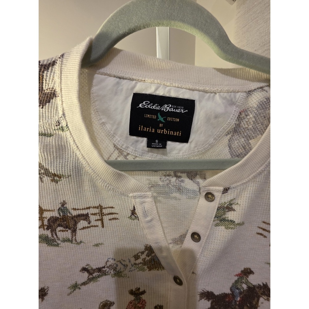 Eddie Bauer ILARIA URBINATI LIMITED EDITION Henley Women's S Western Rodeo NWOT - Picture 2 of 16